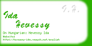 ida hevessy business card